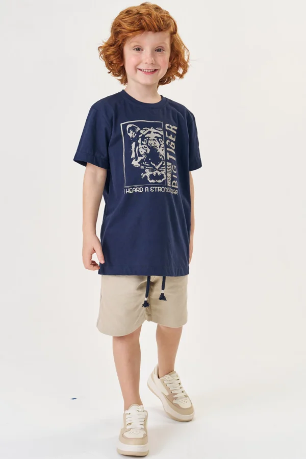 Conjunto Infantil MC Camiseta E Bermuda Moletom- Luc.boo 81632