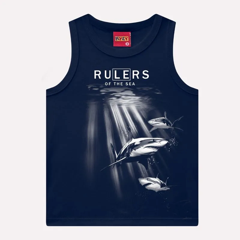 Regata Infantil Menino Tubarões Kyly