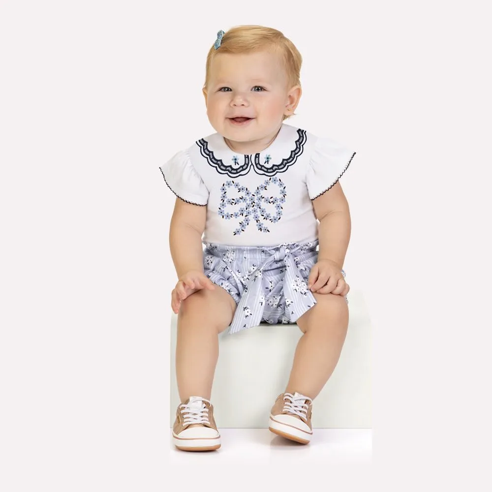 Conjunto Bebê Menina Flores Milon