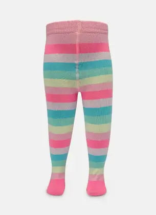 Meia Calça Puket Bebê Menina Listrada