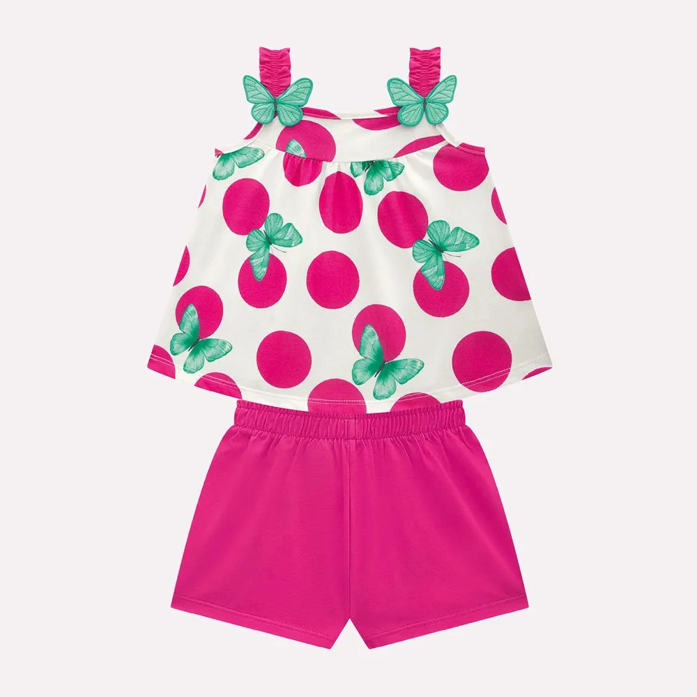 Conjunto Infantil Menina Bordado Kyly