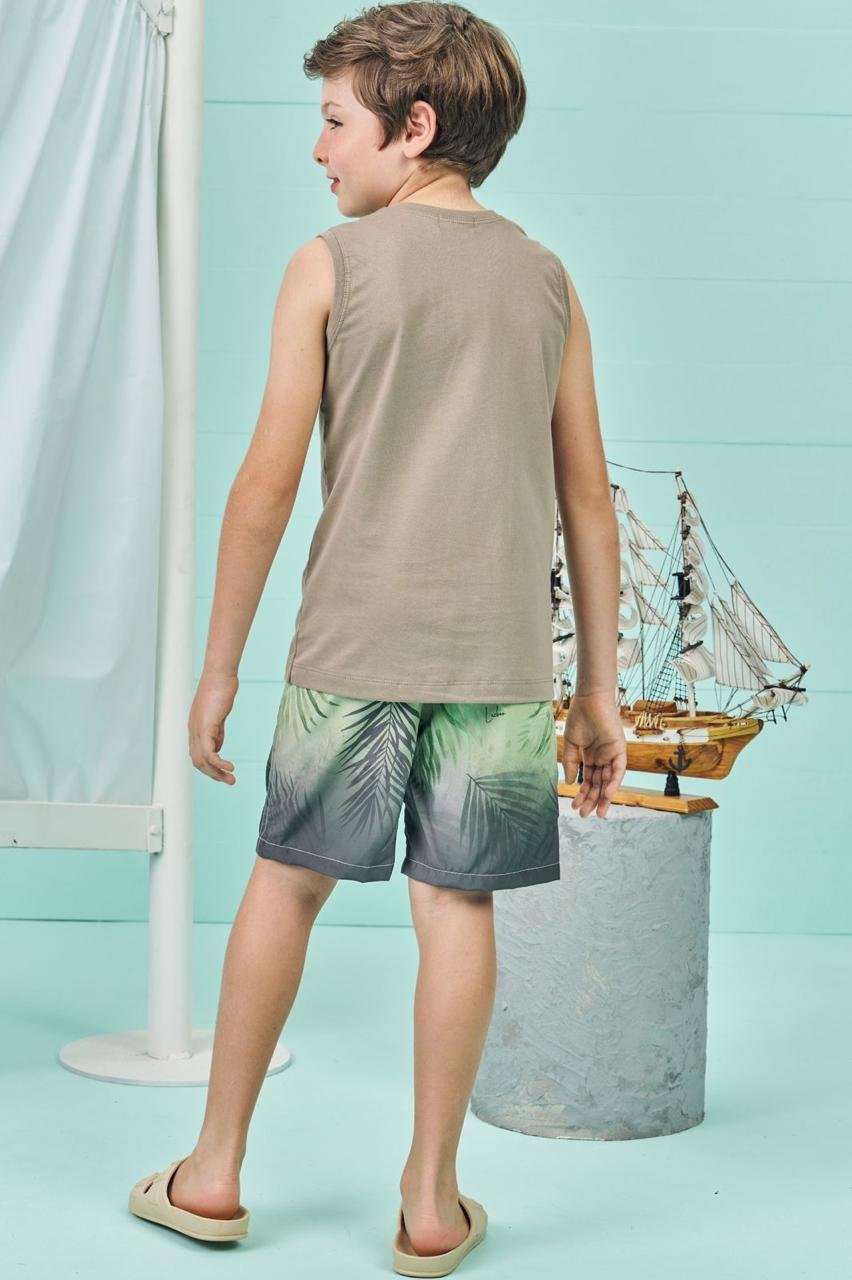 Conjunto regata e bermuda marrom | Luc.boo - Imagem 2