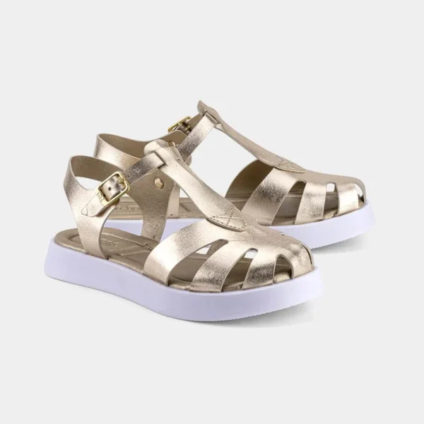 Sandália Infantil Bibi Plataforma Dourada - Dourado