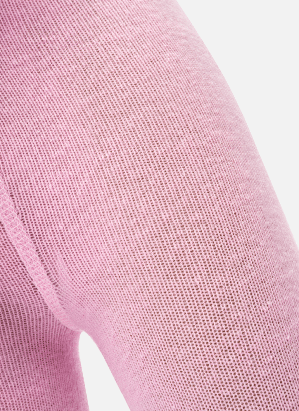 Meia Calça Algodão Bebê Rosa Puket