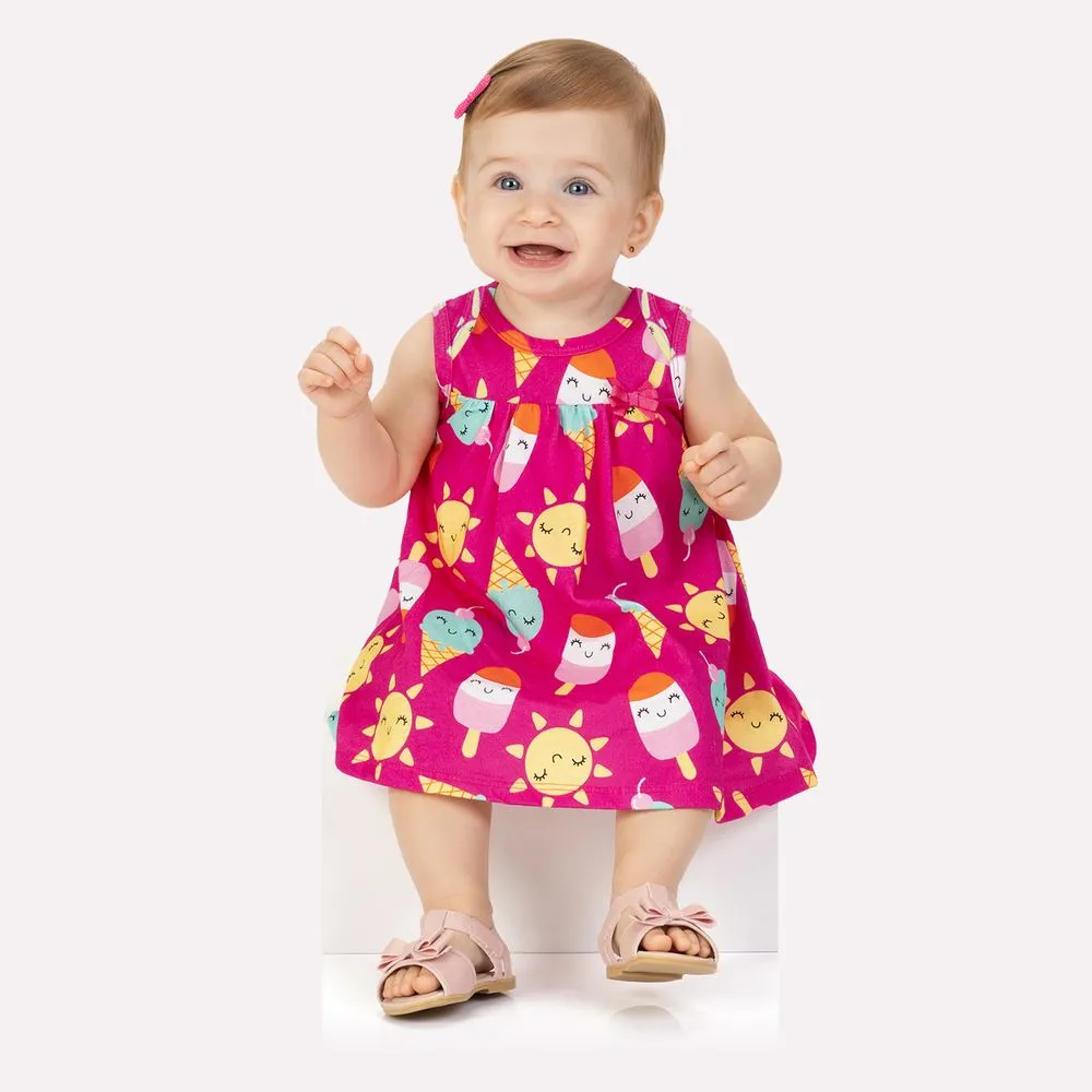 Vestido Bebê Menina em Algodão Kyly