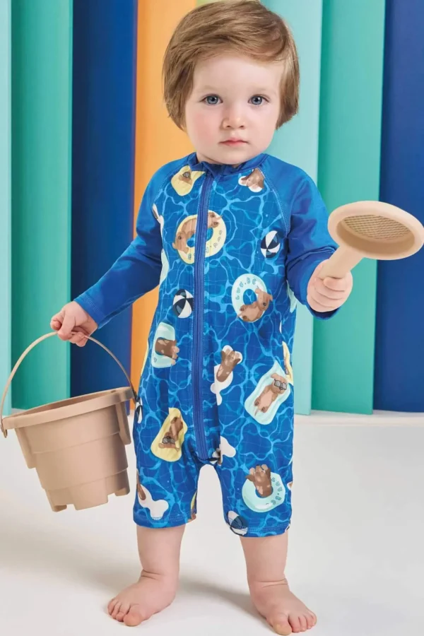 Macacão em Malha UV Dry com Proteção UV 50+ 87645 LucBoo Bebê Menino