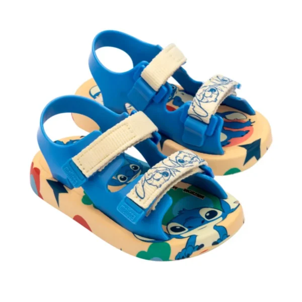 Sandália Mini Melissa Mix Disney BB Stitch Azul