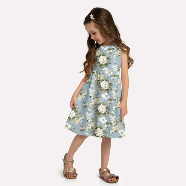 Milon - Vestido infantil Menina Flores
