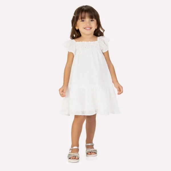 Vestido Infantil Menina em Voil Milon