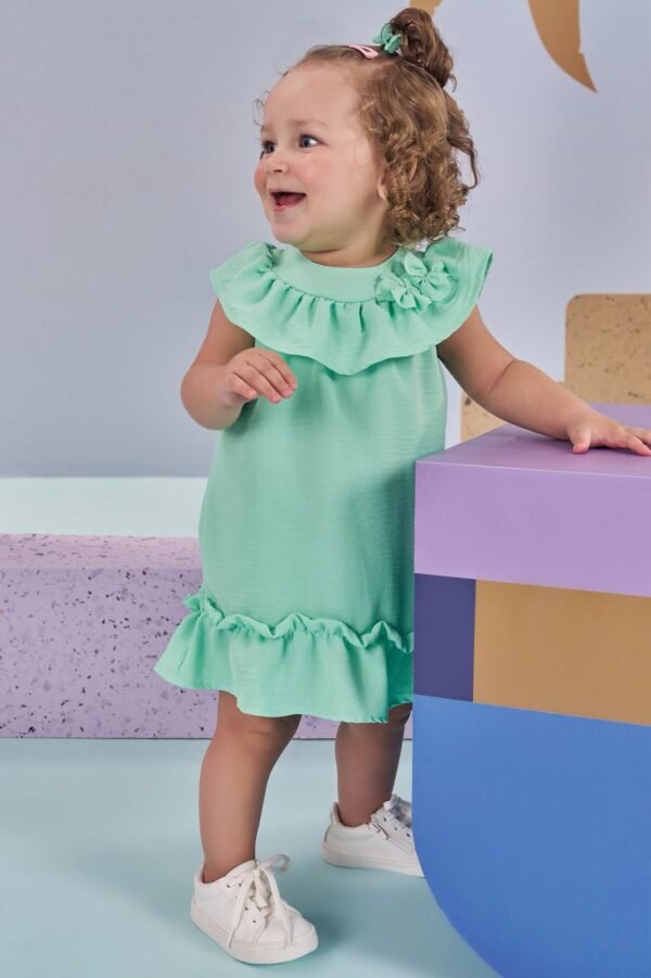 Vestido e Calcinha em Air Flow 86820 Kukiê Bebê Menina