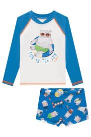 Conjunto de Camiseta e Sunga em Malha UV Dry com Proteção UV 50+ Hippo LucBoo