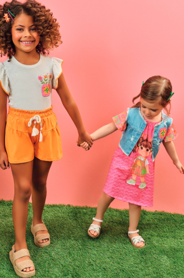 Vestido em Malha Fresh e Colete em Jeans Arkansas - Ref 77277 Kukiê