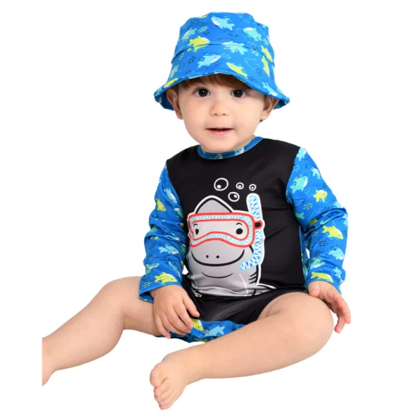 MACAQUINHO INFANTIL BEBE COM PROTEÇÃO UV E FORRO INTERNO