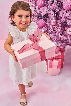 Vestido em Laise Flowers Branco - Ref 77477 - Kukiê