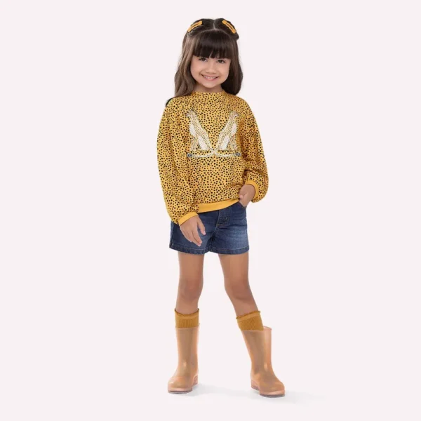 Blusa Infantil Menina com Lantejoula Nanai