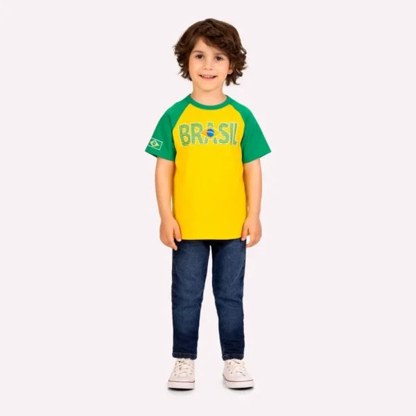 Camiseta Infantil Menino Copa do Mundo Kyly