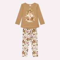 Conjunto Infantil Menina Flores Milon