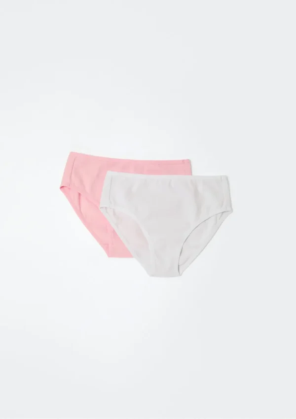 Kit Com 2 Calcinhas Infantil Em Ribana - Multicolorido
