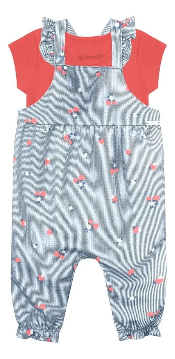Conjunto Bebê Menina De Cerejinhas Brandili Baby