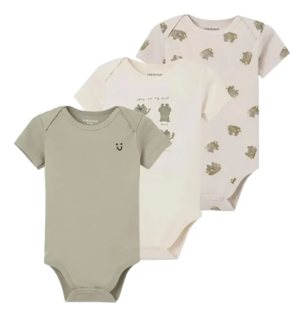 Kit Hering Com 3 Bodies Bebê Menino Multicolorido