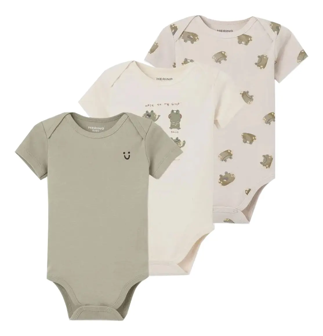 Kit Hering Com 3 Bodies Bebê Menino Multicolorido