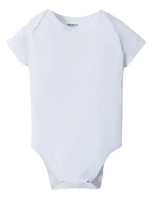 Kit Hering Com 3 Bodies Bebê Em Ribana Branco - Imagem 2