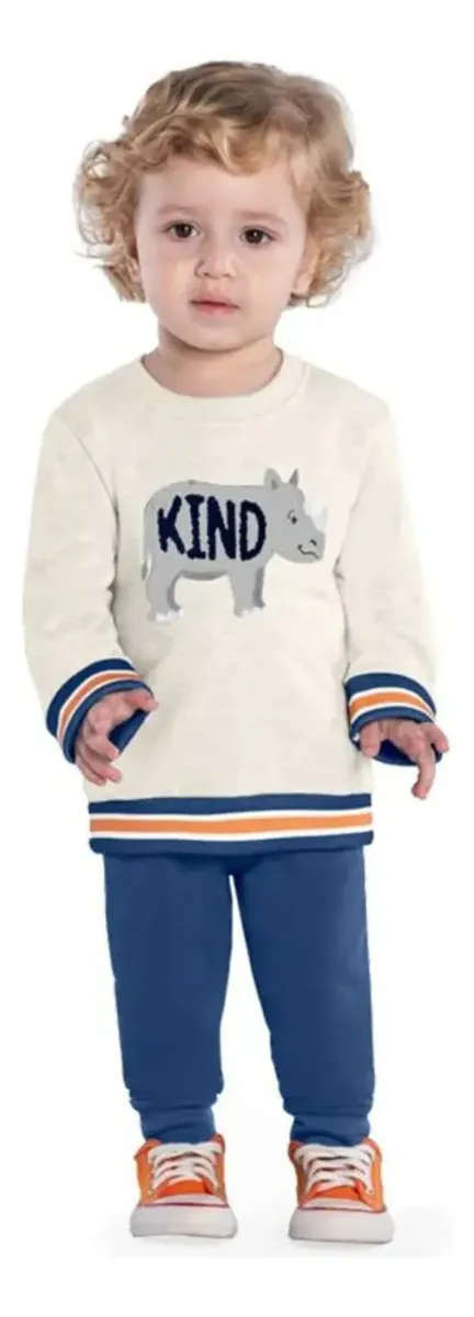 Conjunto Infantil Masculino Rinoceronte Inverno, Kyly