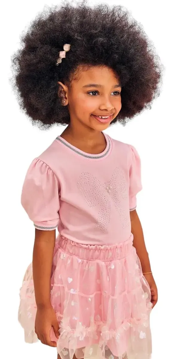 Saia Em Tule Rodada Kukiê Meninas
