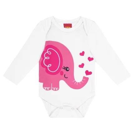 BODY IFANTIL KYLY MANGA LONGA ELEFANTE