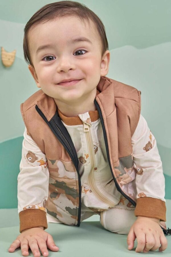 colete puffer em nylon ergonomic com elastano luc.boo