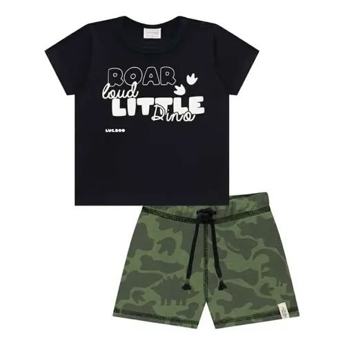 Camiseta ml e bermuda Luc.boo