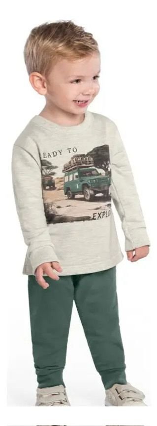 Conjunto Kyly Infantil Menino Casaco Calça Moletom Inverno
