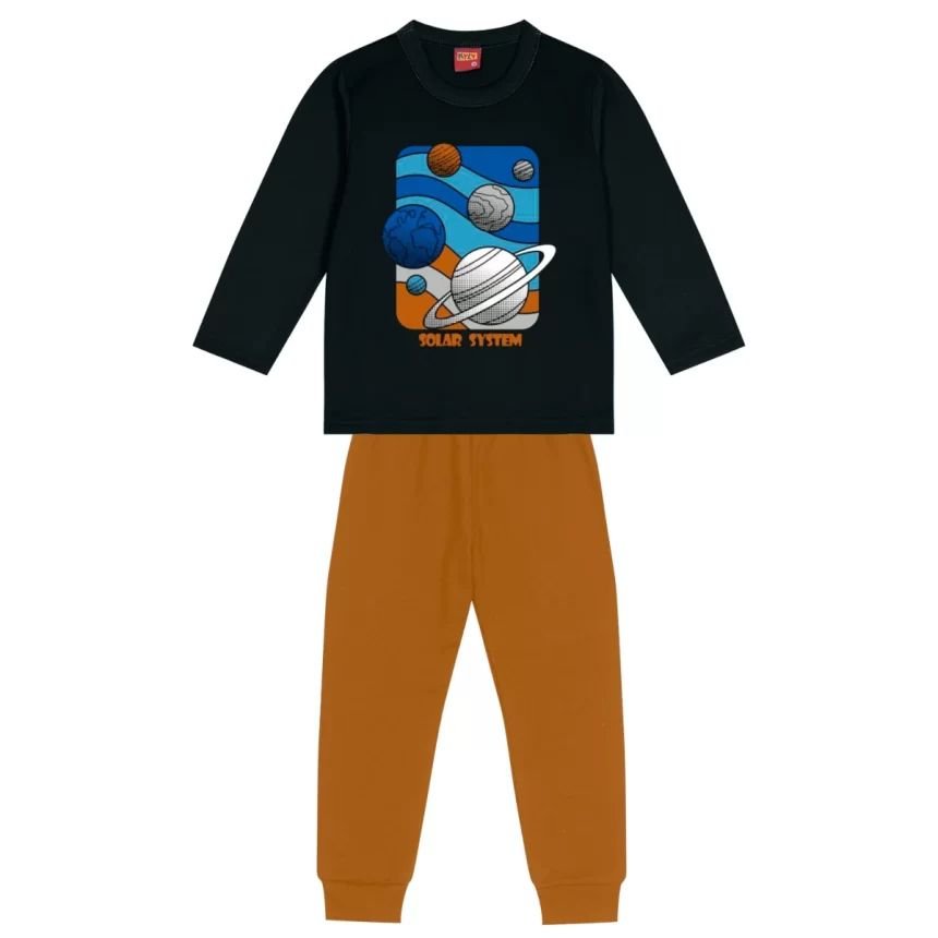 Conjunto SOLAR SYSTEM Moletom Felpado Blusão + Calça Kyly 1000143 Masculino