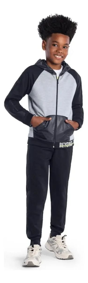 Conjunto Moletom Felpado Kyly Jaqueta Capuz E Calça