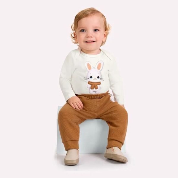 Conjunto De Bebê Body E Calça Coelhinho Kyly Ref: 1001491
