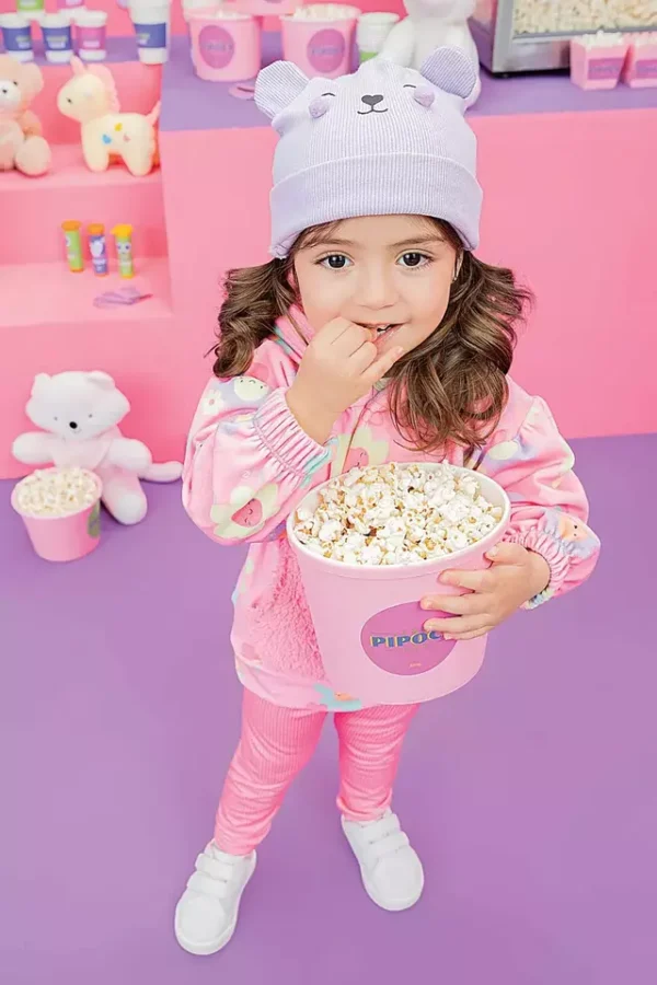 Conjunto Infantil Blusão em Fleece Luxo e Legging em Termoskin Kukie