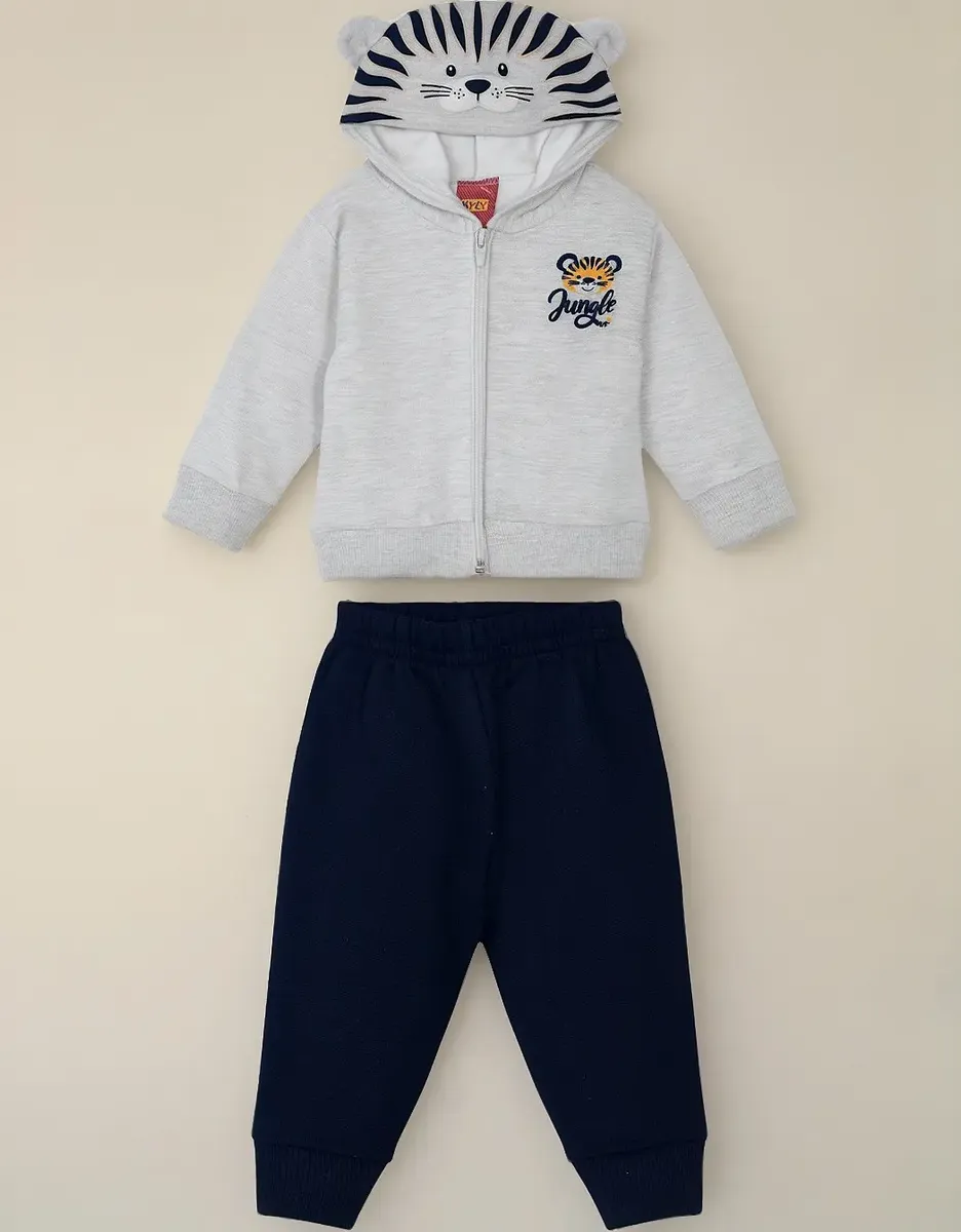 Conjunto Infantil Kyly De Frio Menino Blusa+calça Jungle