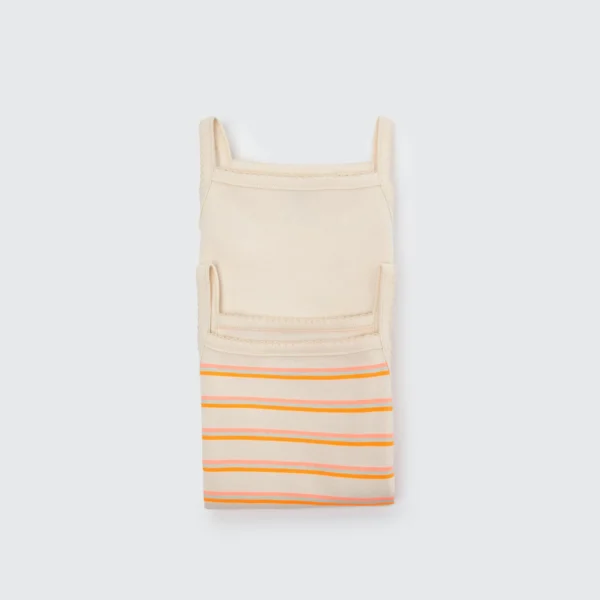 Kit 2 Body Infantil Menino Bege Listado e Laranja Hering