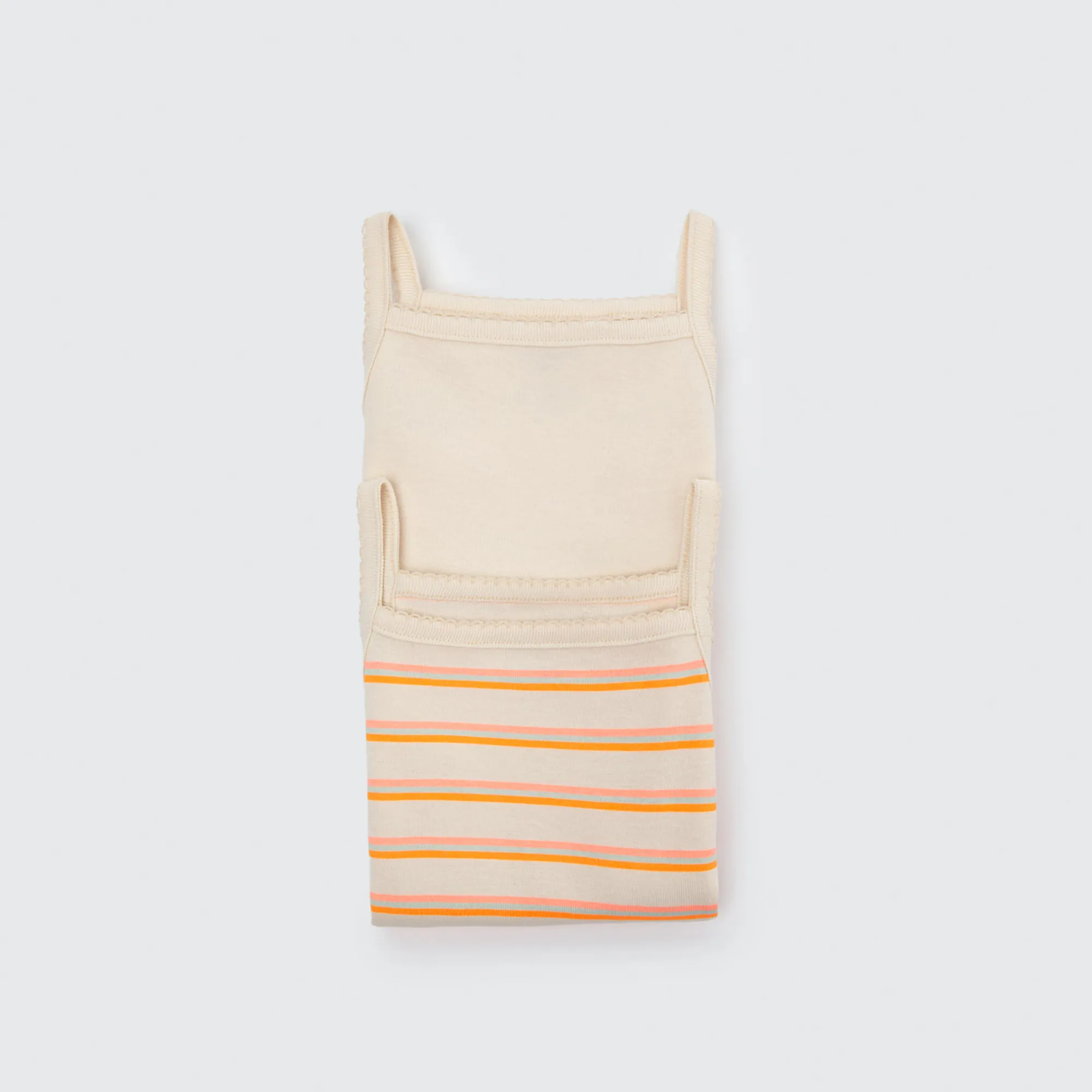 Kit 2 Body Infantil Menino Bege Listado e Laranja Hering