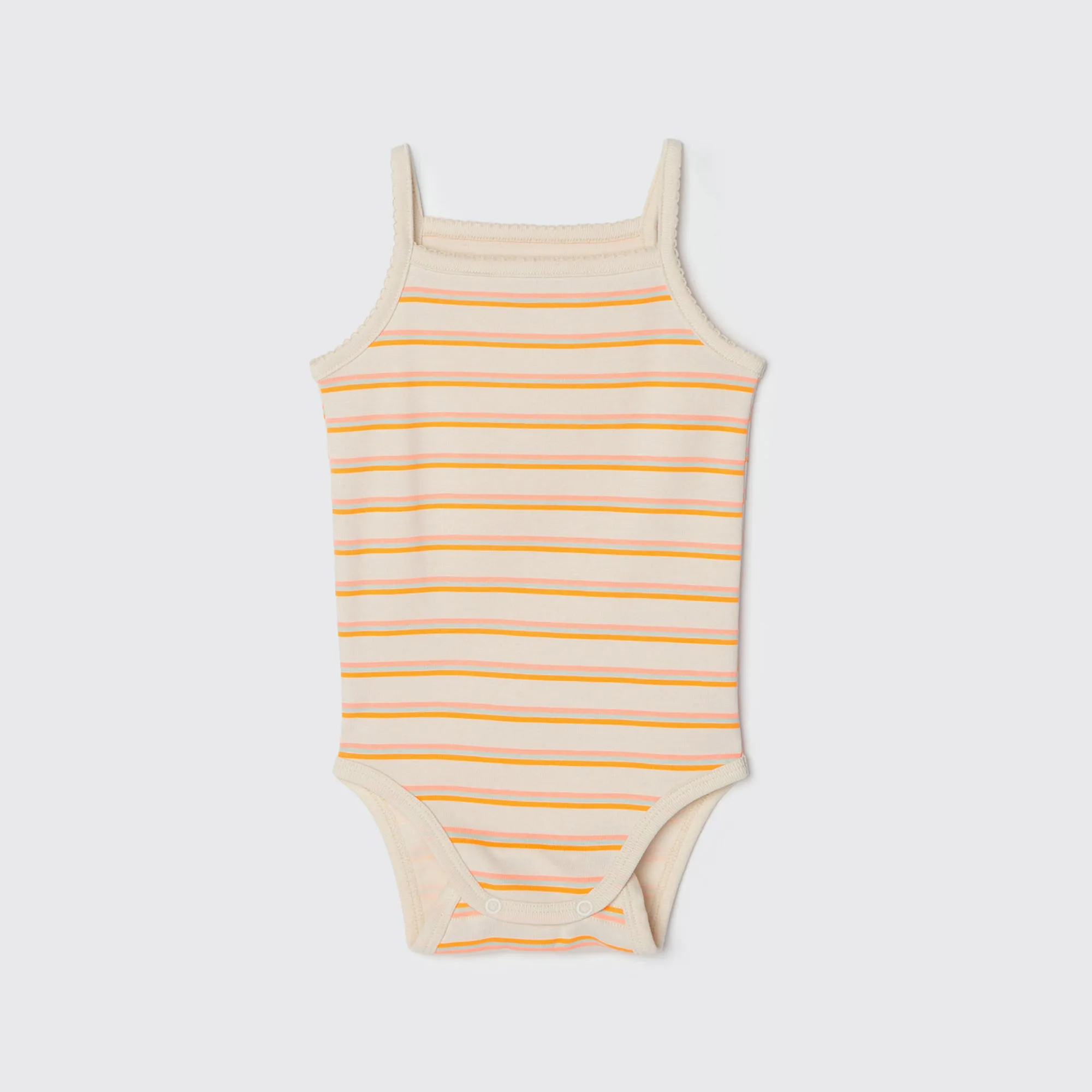 Kit 2 Body Infantil Menino Bege Listado e Laranja Hering - Imagem 2