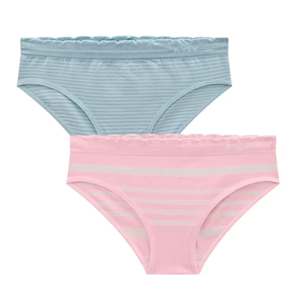 Kit 2 Calcinhas Kyly Infantil Juvenil Menina em Microfibra