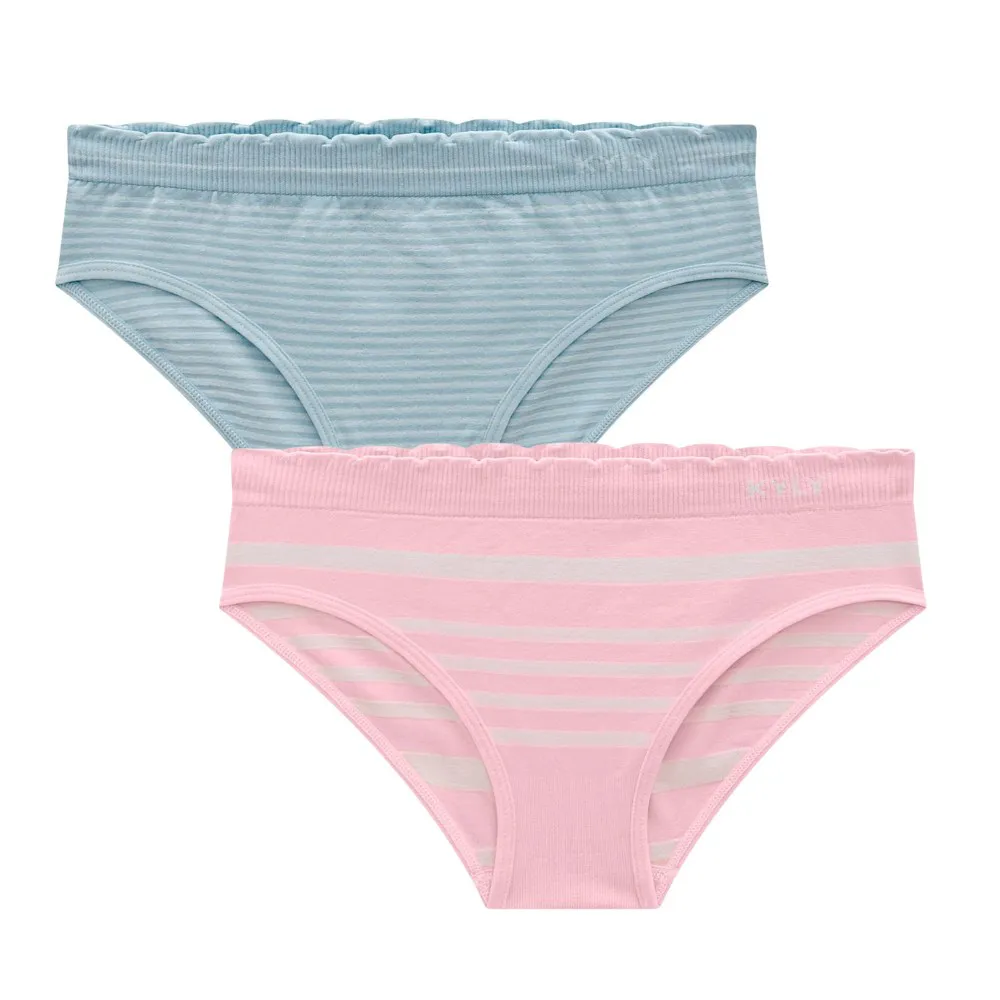 Kit 2 Calcinhas Kyly Infantil Juvenil Menina em Microfibra