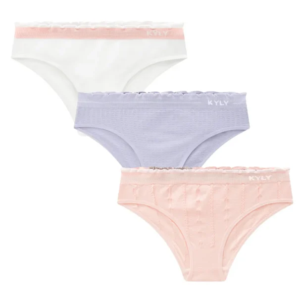 Kit 3 Calcinhas Kyly Infantil Juvenil Menina em Microfibra