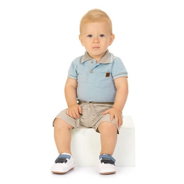 Conjunto milo body polo em cotton e bermuda