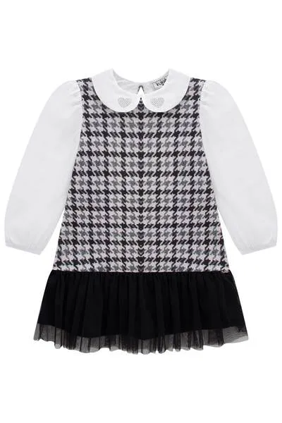 Vestido Manga Longa em Molecottom e Tule - Kukiê - Imagem 2