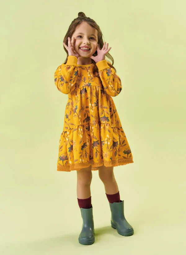 Vestido Nanai Moletom Infantil Menina