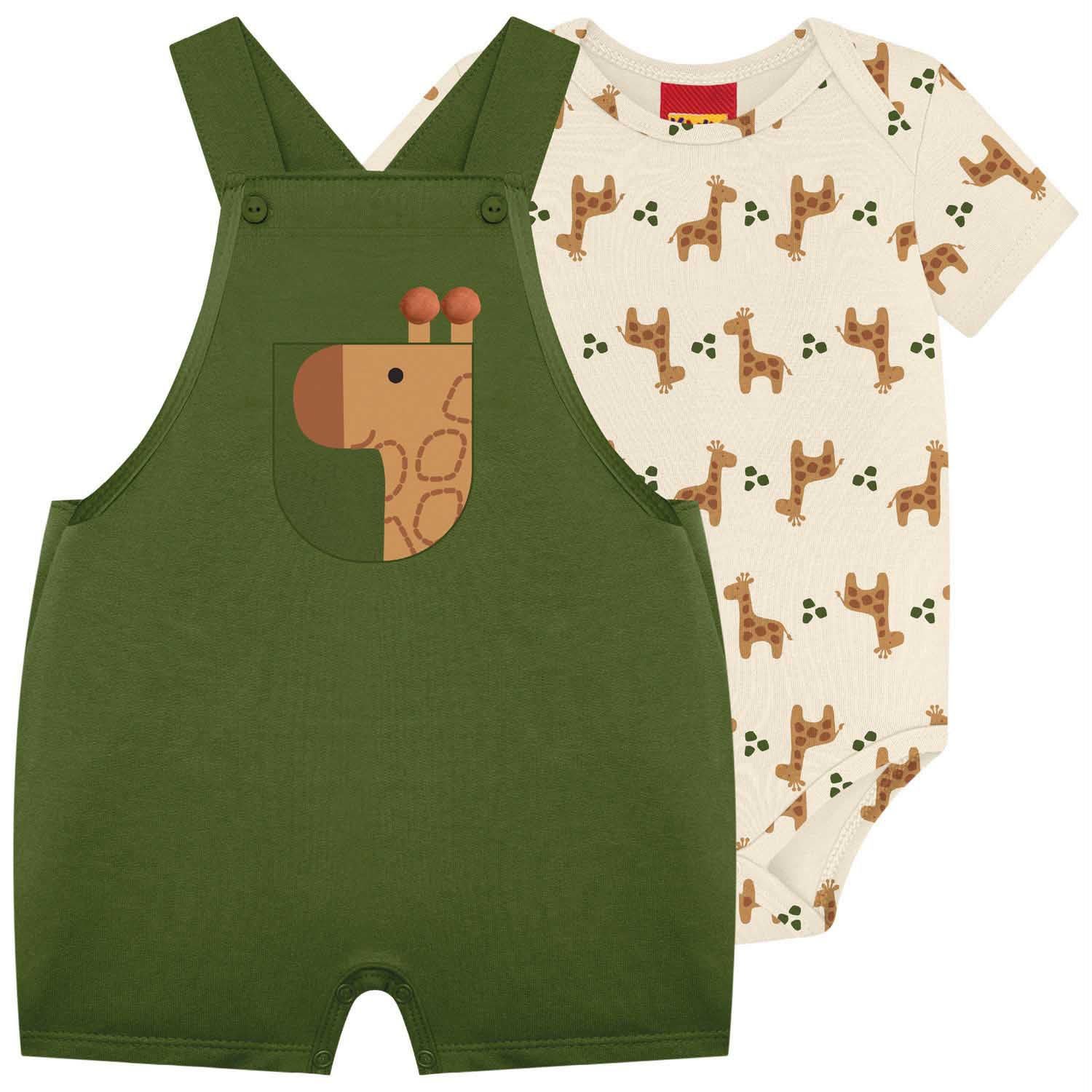 Conjunto de jardineira masc kyly ref 1001950