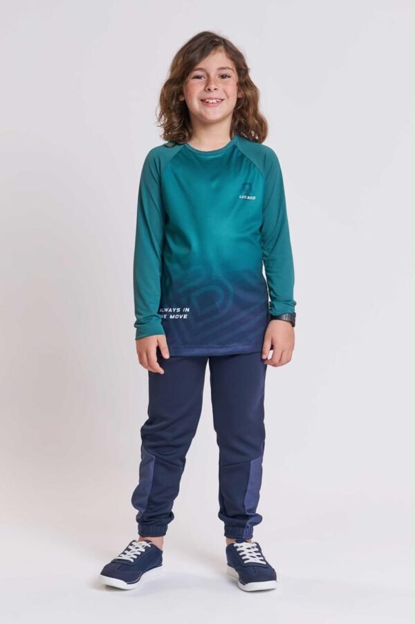 Conjunto de Camiseta em Malha Air Fit e Calça Jogger em Sport Tech com Elastano 90514 LucBoo Infantil Menino