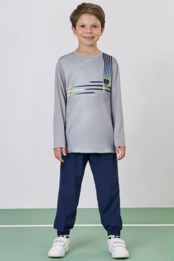 Conjunto de Camiseta em Malha Air Fit e Calça Jogger em Nylon Hidronatic com Elastano 90520 LucBoo Infantil Menino