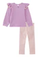 Conjunto de Bata em Cotton e Calça Legging em Molecotton 92168 Kukiê Bebê Menina - Imagem 2